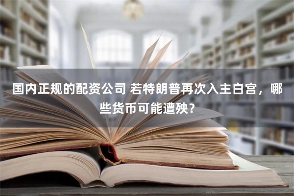 国内正规的配资公司 若特朗普再次入主白宫，哪些货币可能遭殃？